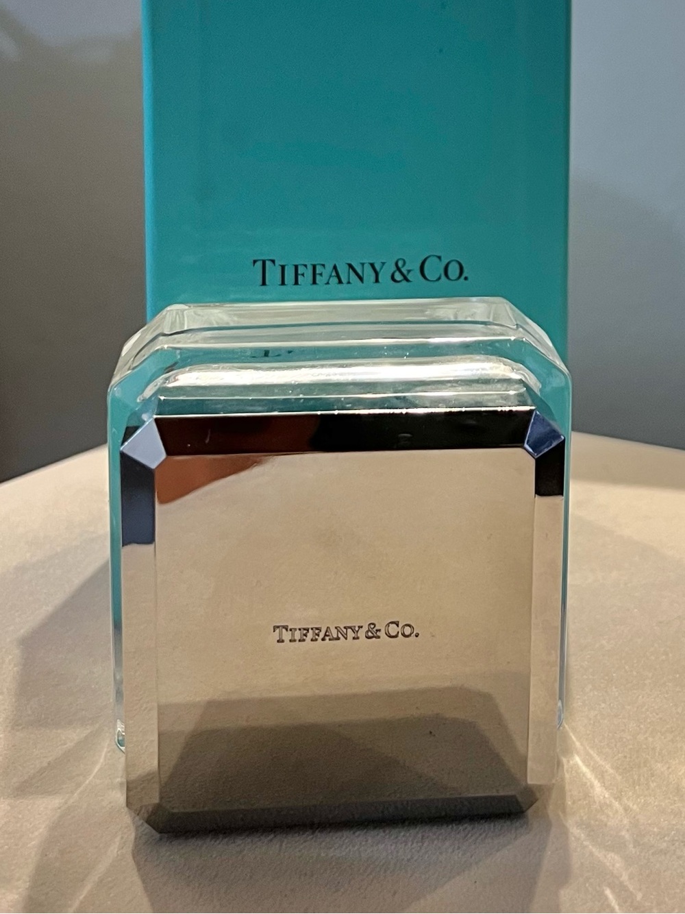 Tiffany & Co Empty Glass Cream Jar with Lid